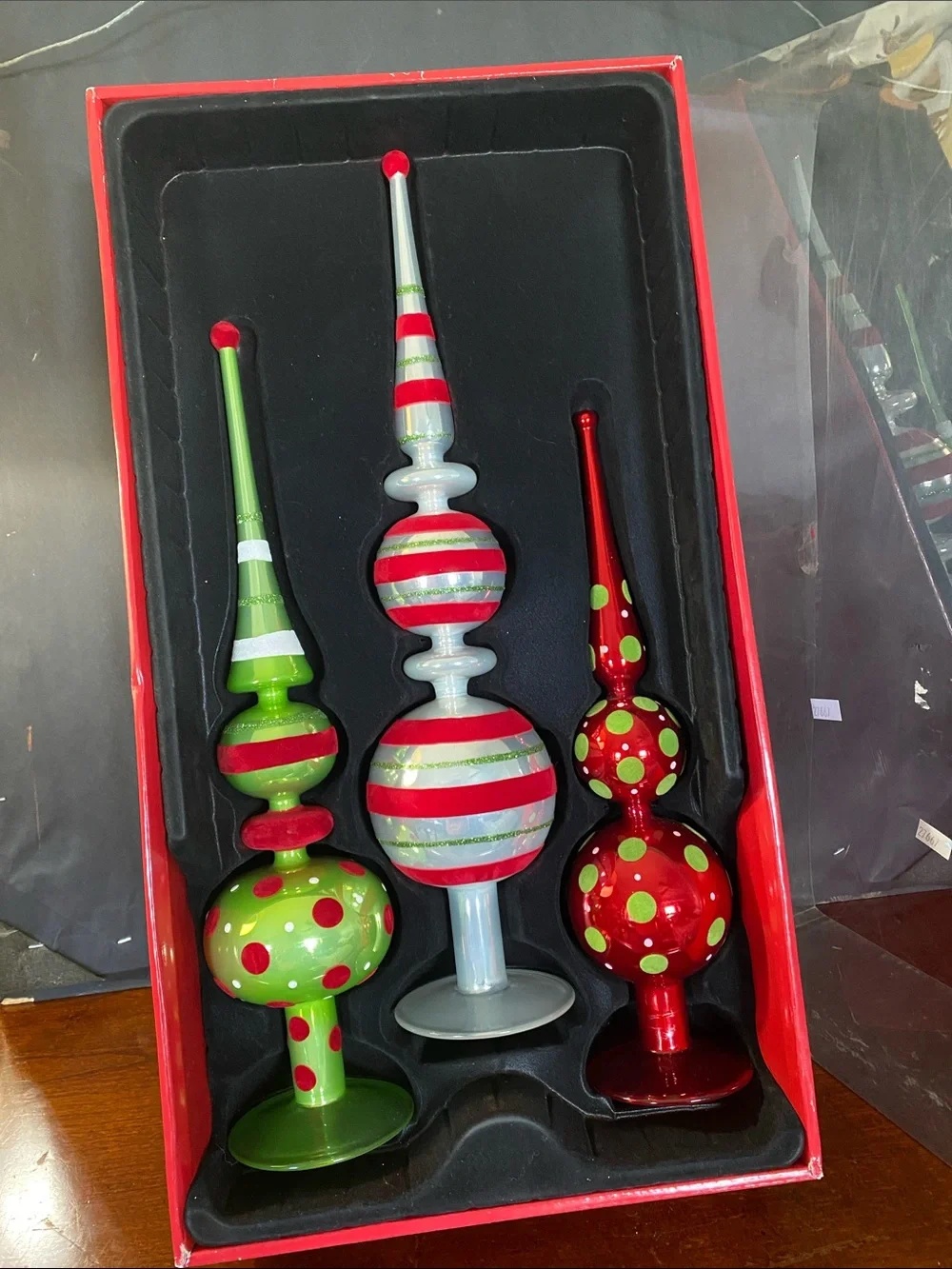 Vintage Sam's Club Glass Table Pieces Seasonal Decor Set of 3 WBox